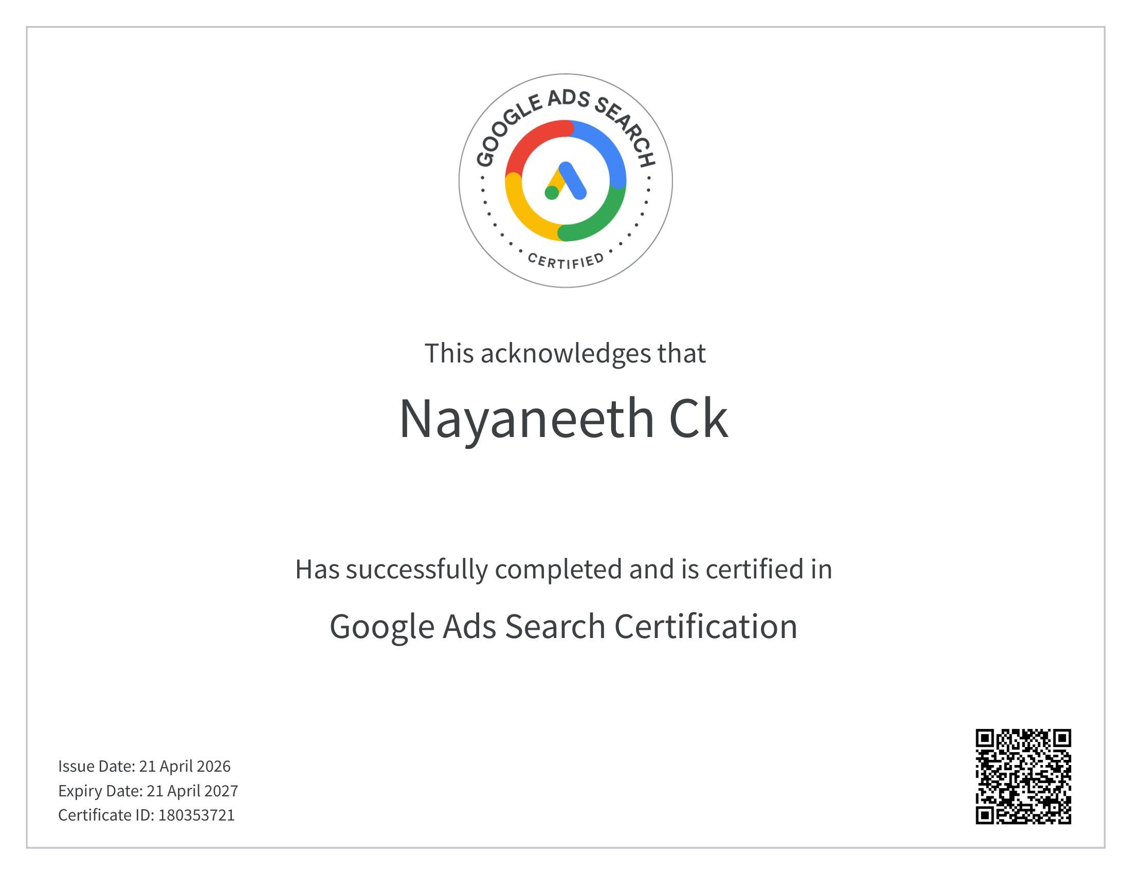 Google Ads Search Certification